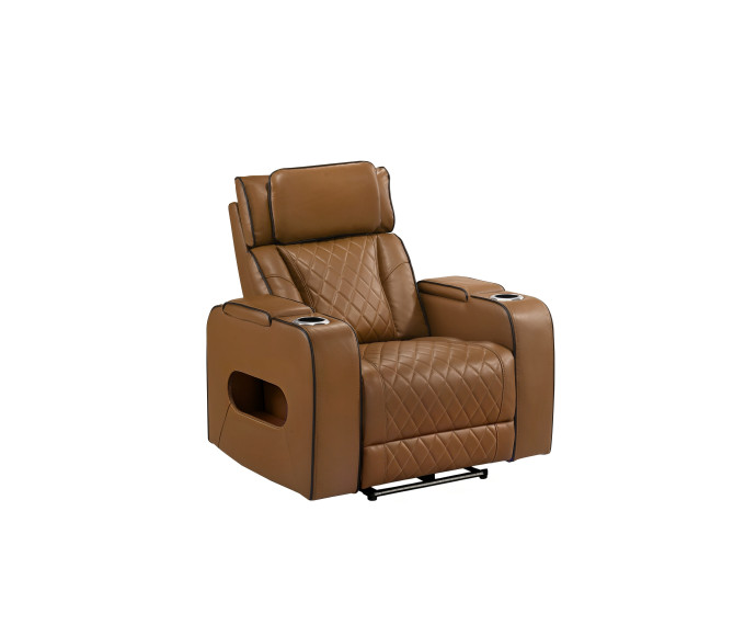 Regal Leather-gel Power Recliner Cognac Regal Leather-gel Power Recliner Cognac